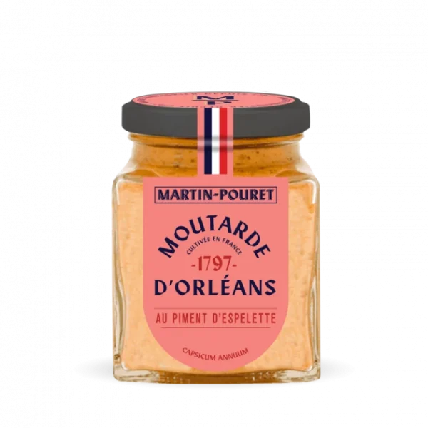 Le moins cher 😀 Moutarde d’Orléans au Piment d’Espelette AOP 95g Martin Pouret 🧨 1