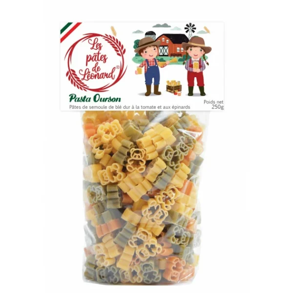 Budget 🧨 Pâtes Italiennes Ourson 250 g Les Pâtes de Léonard 🛒 1